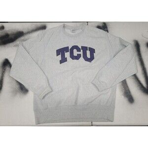 Vintage Champion Reverse Weave TCU Crewneck Sweatshirt